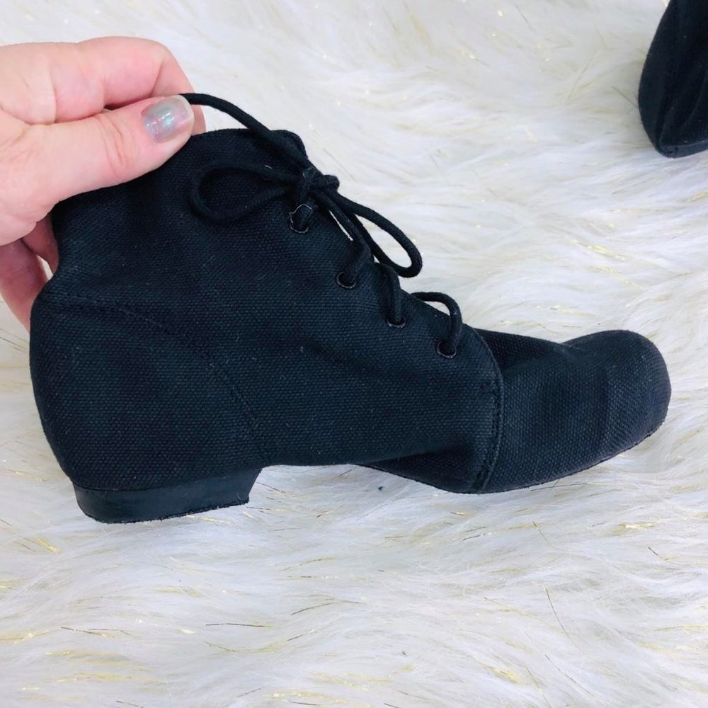 Sansha Girls Sz M Caracter Shoes Black Dance Jazz